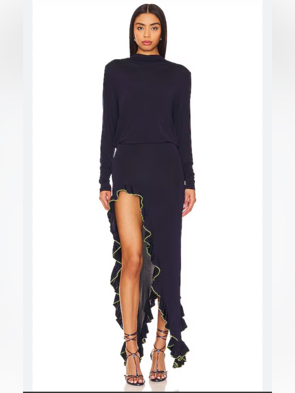 SIEDRES Alea Cowl-back Asymmetric Dress